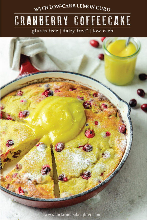 Cranberry Coffee Cake with Lemon Curd (low-carb)