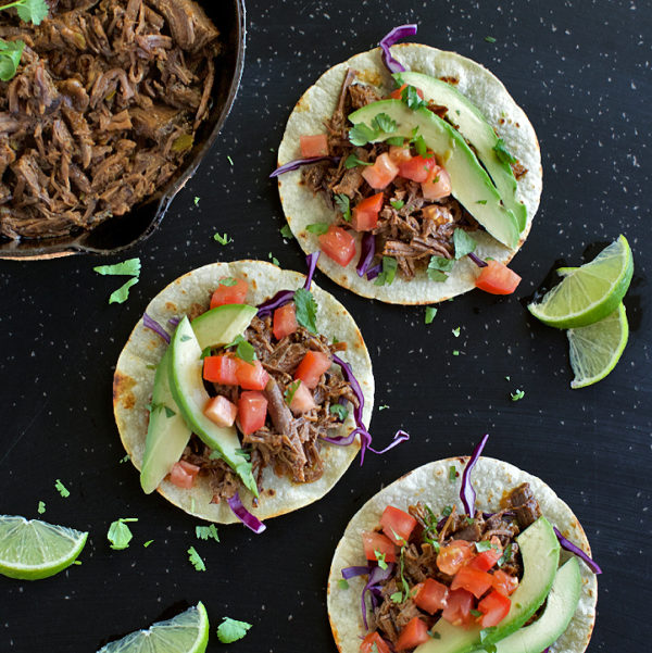 Spicy Shredded Beef Tacos