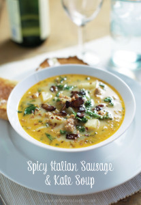 Spicy Italian Sausage & Kale Soup