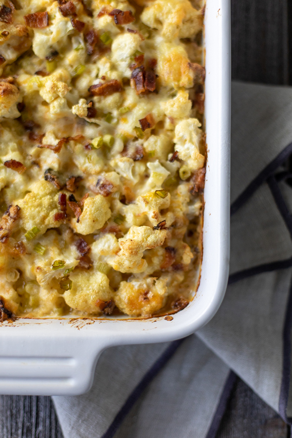 Cheesy Cauliflower Casserole – with BACON