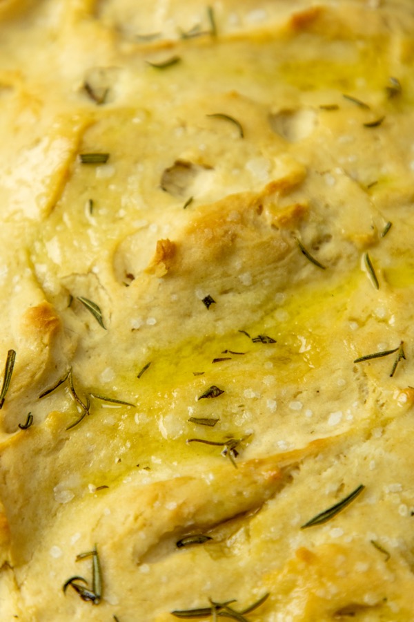 Gluten-free, Salted Rosemary Foccacia