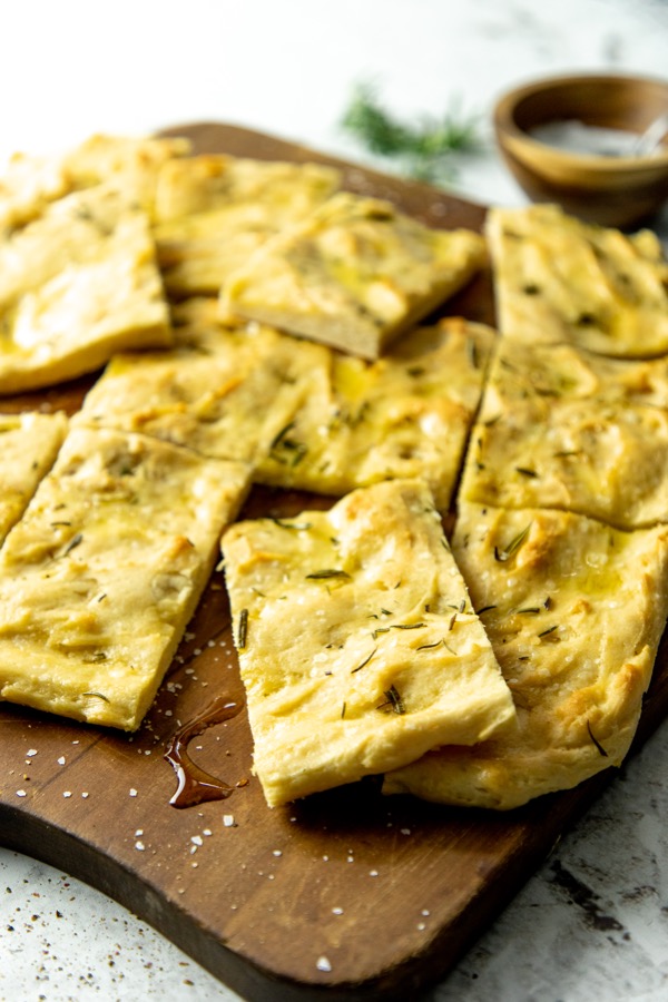 Gluten-free, Salted Rosemary Foccacia