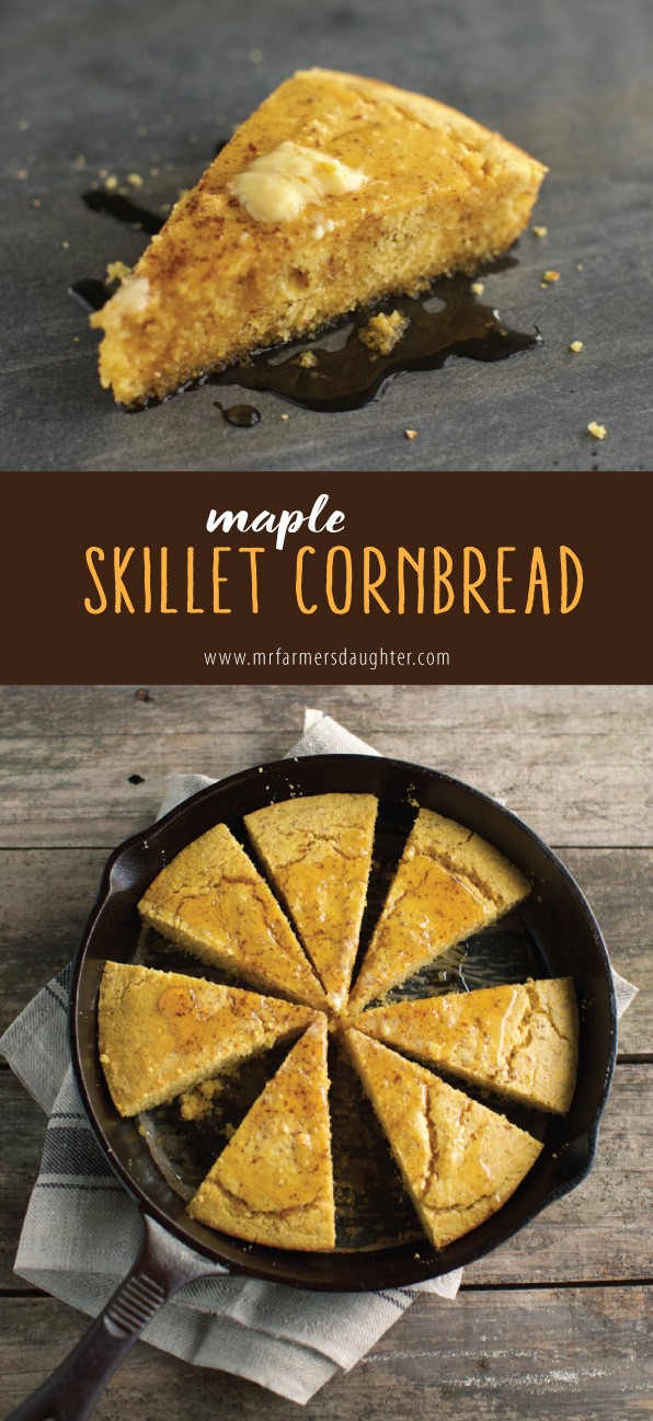 Buttery Maple Skillet Cornbread