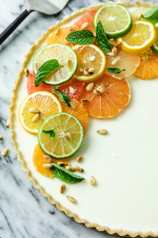 Winter Citrus Panna Cotta Tart