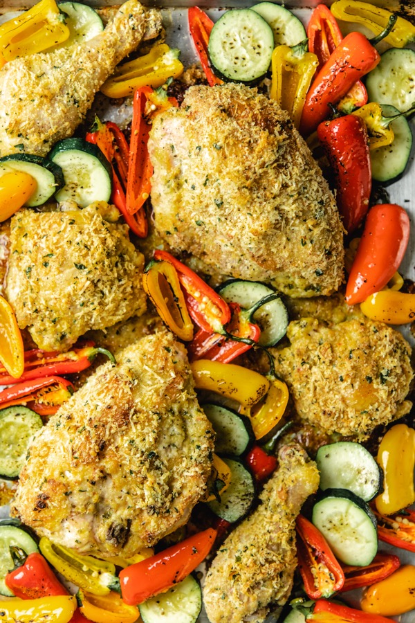 Low-carb, Parmesan Garlic Baked Chicken