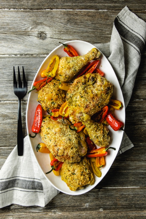 Low-carb, Parmesan Garlic Baked Chicken