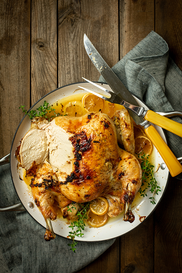 Lemon & Thyme Roasted Spatchcock Chicken