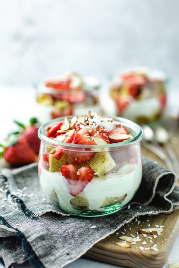 Gluten-free Pound Cake Strawberry Parfaits