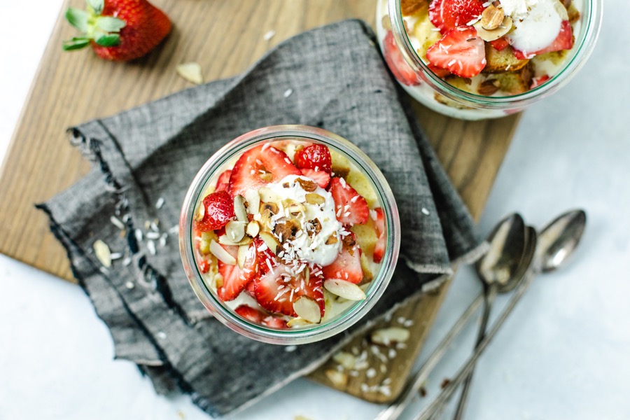 Gluten-free Pound Cake Strawberry Parfaits