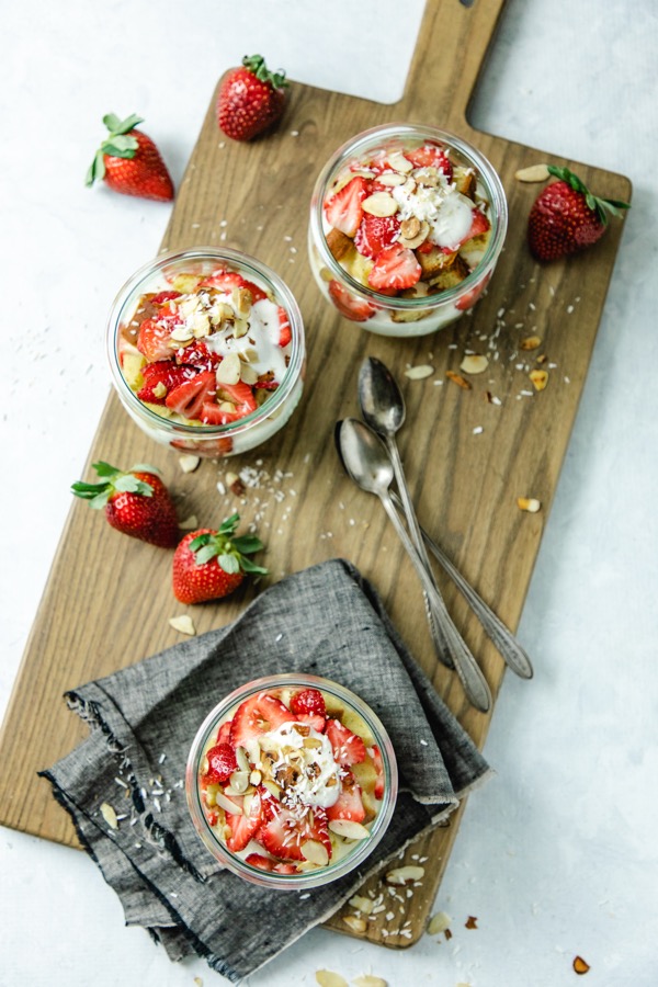 Gluten-free Pound Cake Strawberry Parfaits